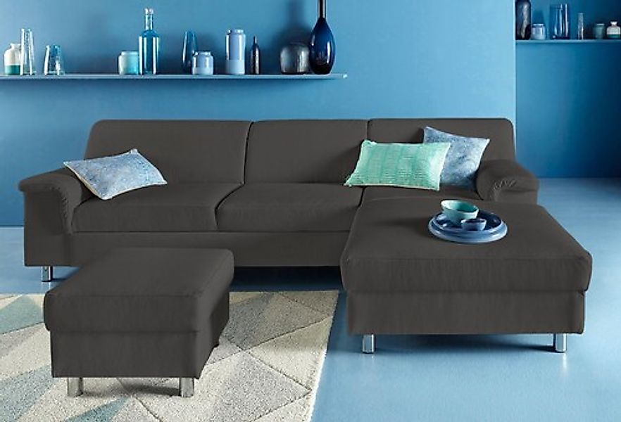 DOMO collection Ecksofa »Jamie, modern und elegant, Fußhöhe 9cm, L-Form,« w günstig online kaufen