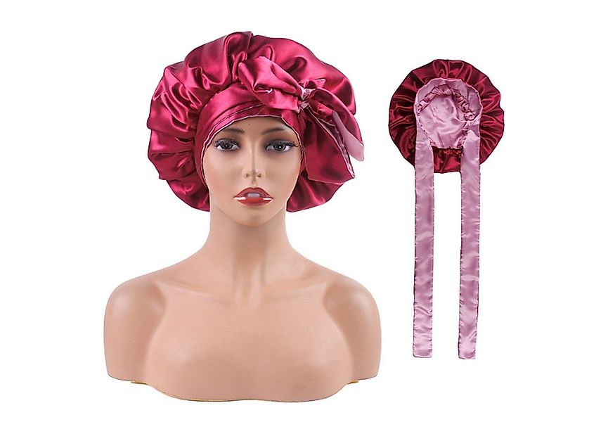 KINSI Stirnband Satin-Schlafhaube mit Breitkrempe,doppellagig,langer Riemch günstig online kaufen