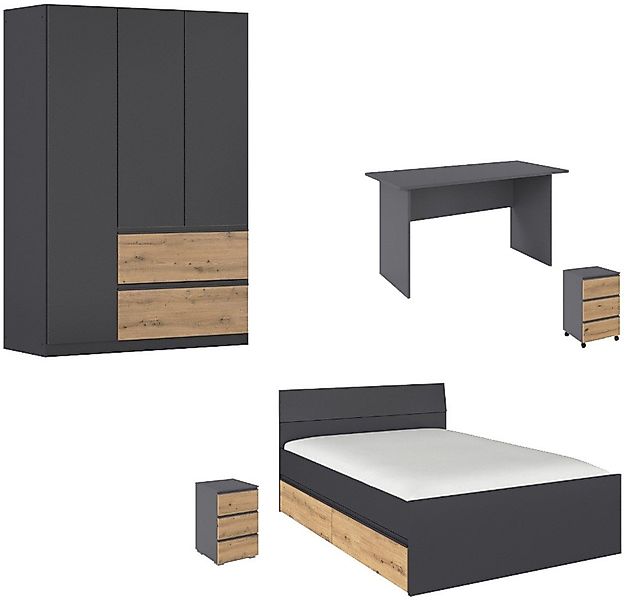 rauch Jugendzimmer-Set Komplettzimmer Schlafzimmer-Set (5-St) Jugendzimmer- günstig online kaufen