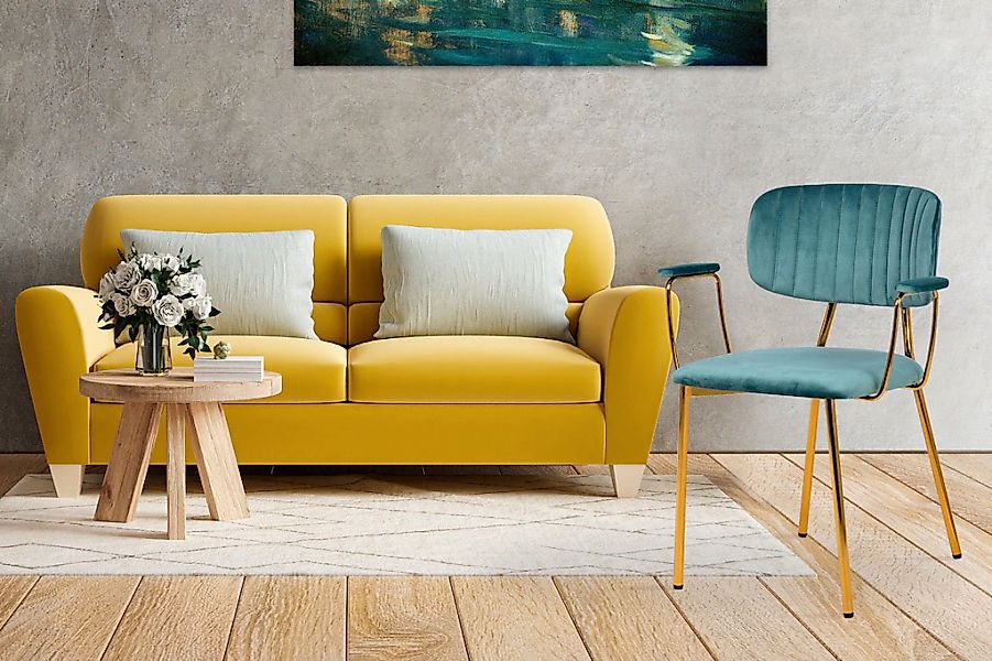 Kayoom Polsterstuhl "Stuhl Giselle 225 2er-Set, Gestell aus Edelstahl" (Set günstig online kaufen