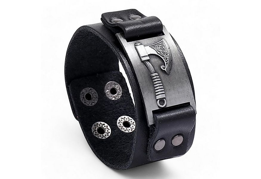 Eyecatcher Lederarmband Wickinger Axt Silber Bronze Gold Armband verstellba günstig online kaufen