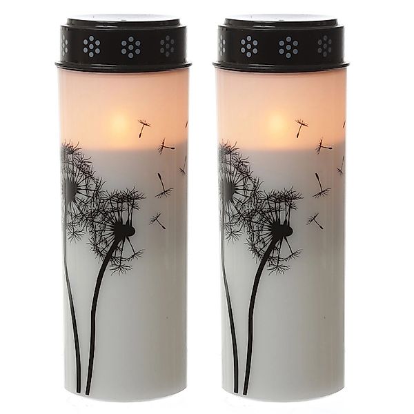 Marelida LED Grablichter Grabkerzen Pusteblume Friedhof Trauer Gedenklicht günstig online kaufen