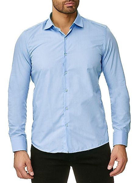 Reslad Langarmhemd Reslad Herren Hemd Kentkragen günstig online kaufen