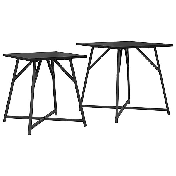 vidaXL Beistelltisch-Set 2-Tlg Schwarze Eiche 50 x 50 x 50 cm 869726 günstig online kaufen