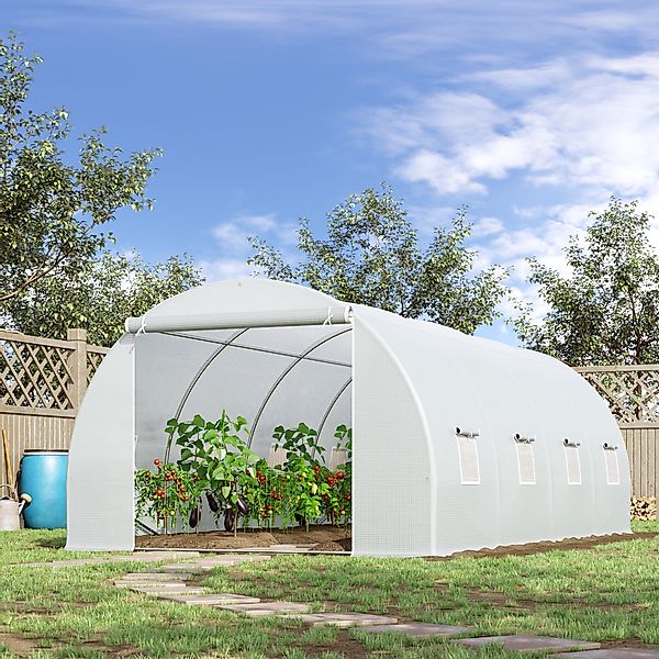 Outsunny Foliengewächshaus Foliengewächshaus mit 8 Seitenfenstern günstig online kaufen