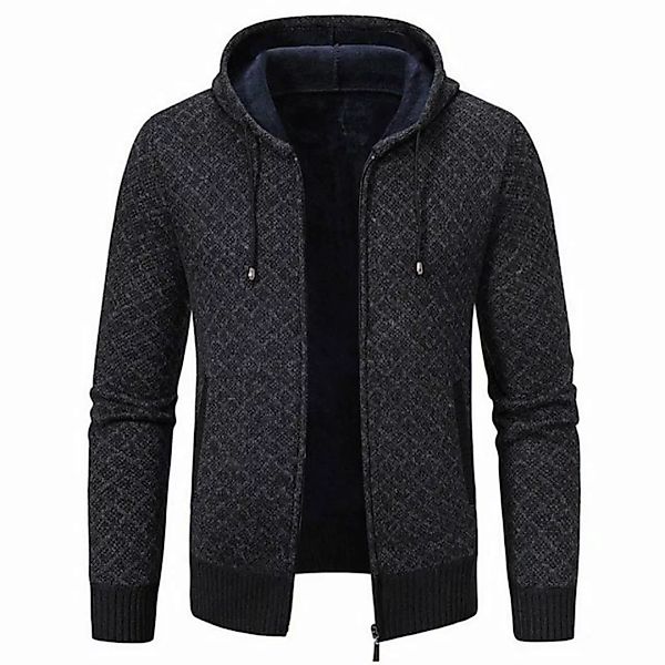 RUZU UG Anzugsakko Herren Strickjacke Cardigan Reißverschluss Pullover Gest günstig online kaufen