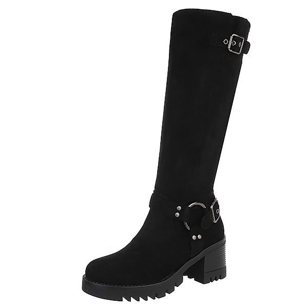 Ital-Design Stylische Damen-Stiefel mit Schnalle und günstig online kaufen