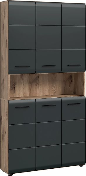 welltime Stauraumschrank 1 Stk. tlg. Florenz, Mehrzweckschrank Nox Oak NB, günstig online kaufen