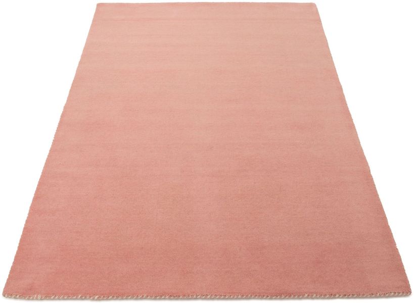 carpetfine Wollteppich "Gabbeh Lola Uni" rechteckig 14 mm Höhe mit natürlic günstig online kaufen