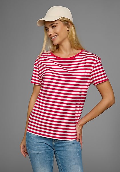 AJC T-Shirt Kurzarm, taillierter Schnitt, gestreift, günstig online kaufen