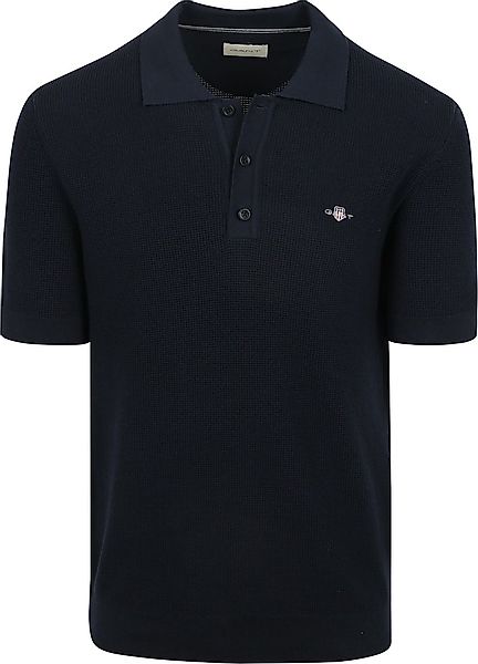 Gant Knitted Poloshirt Navy - Größe XL günstig online kaufen