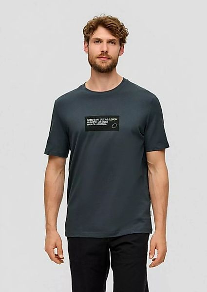 s.Oliver Kurzarmshirt T-Shirt aus Baumwoll-Jersey mit Frontprint Artwork günstig online kaufen