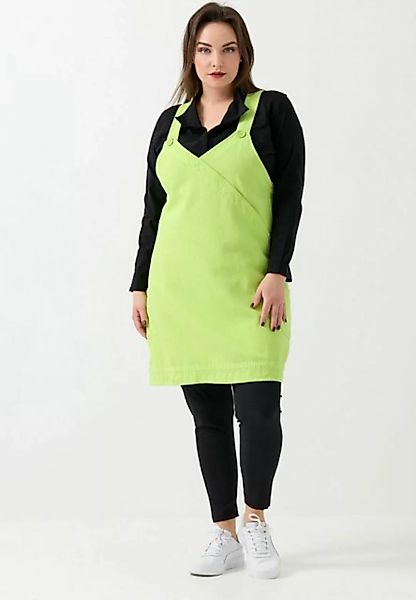 Kekoo Latzkleid A-Linie Kleid aus reiner Baumwolle 'Verde' günstig online kaufen