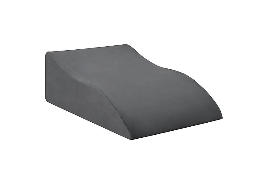 vidaXL Kopfkissen Beinkissen Grau 68 x 41 x 21 cm PU-Schaum, Bezug: Samt günstig online kaufen
