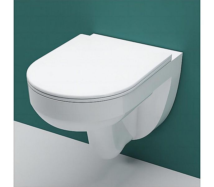 duschspa Tiefspül-WC hänge wc spülrandlos Wand WC mit Soft Close Toilette S günstig online kaufen