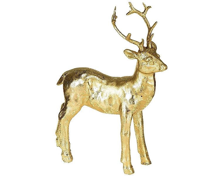 Viana Weihnachtsmann Deko Hirsch Gold - Rentier Figur Weihnachten Tischdeko günstig online kaufen
