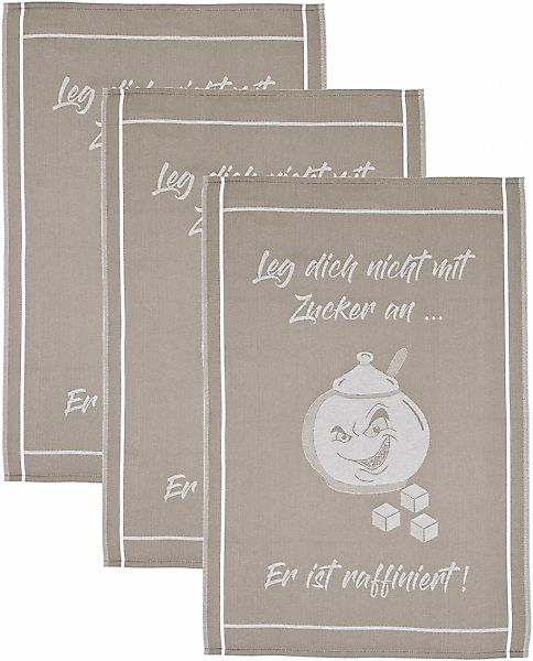 ROSS Geschirrtuch "Leg dich nicht mit Zucker an, er ist raffiniert" Sprüche günstig online kaufen