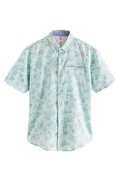 Next Kurzarmhemd Kurzarmshirt mit opulenter Blumenstruktur günstig online kaufen