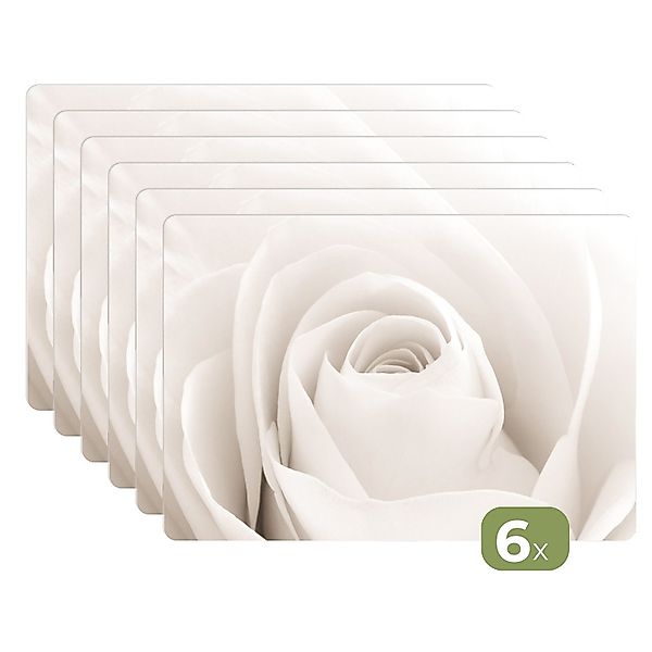 MuchoWow Platzset Rose - Weiß - günstig online kaufen