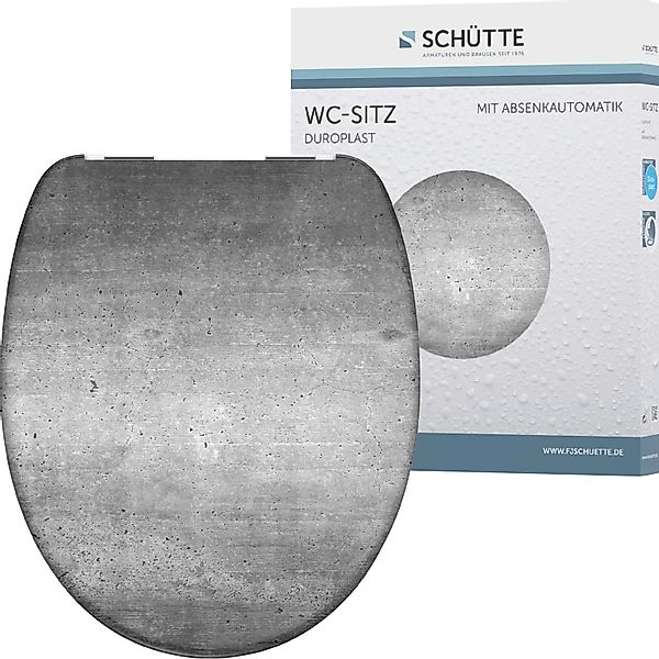Schütte WC-Sitz Industrial Grey, Duroplast, mit günstig online kaufen