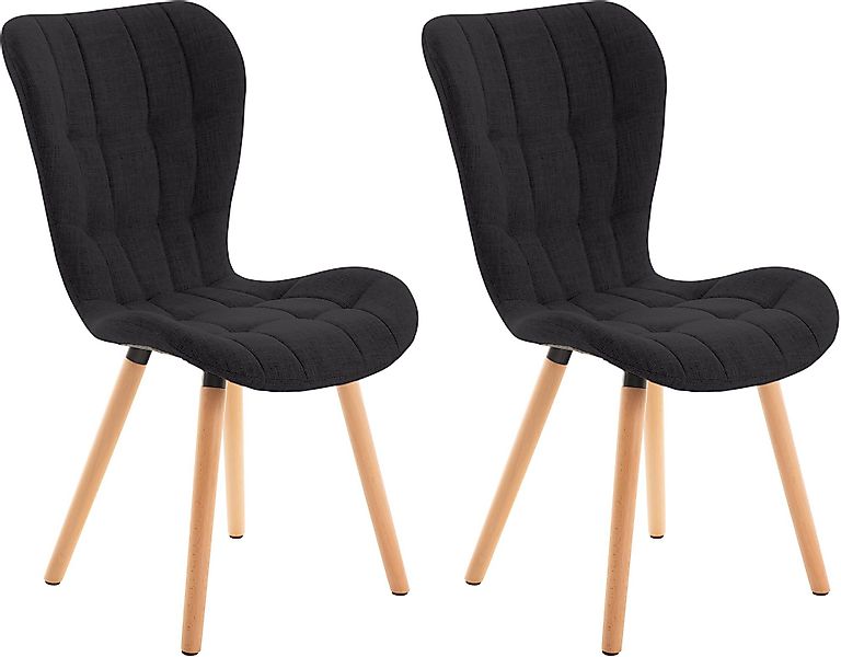 CLP Esszimmerstuhl Elda (2er Set), Samt, günstig online kaufen
