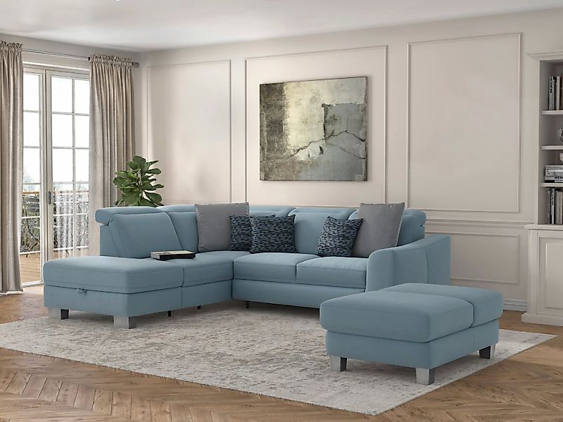 sit&more Ecksofa "Dundee L-Form" mit Federkern und Edelstahlfüßen, wahlweis günstig online kaufen
