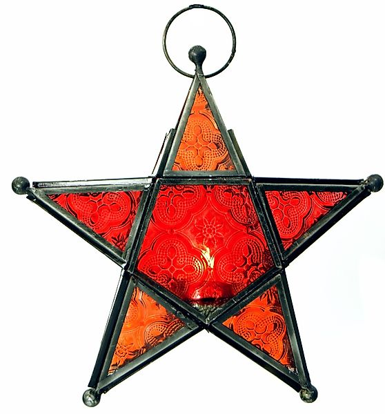 Guru-Shop Windlicht Orientalischer Glas Stern in günstig online kaufen