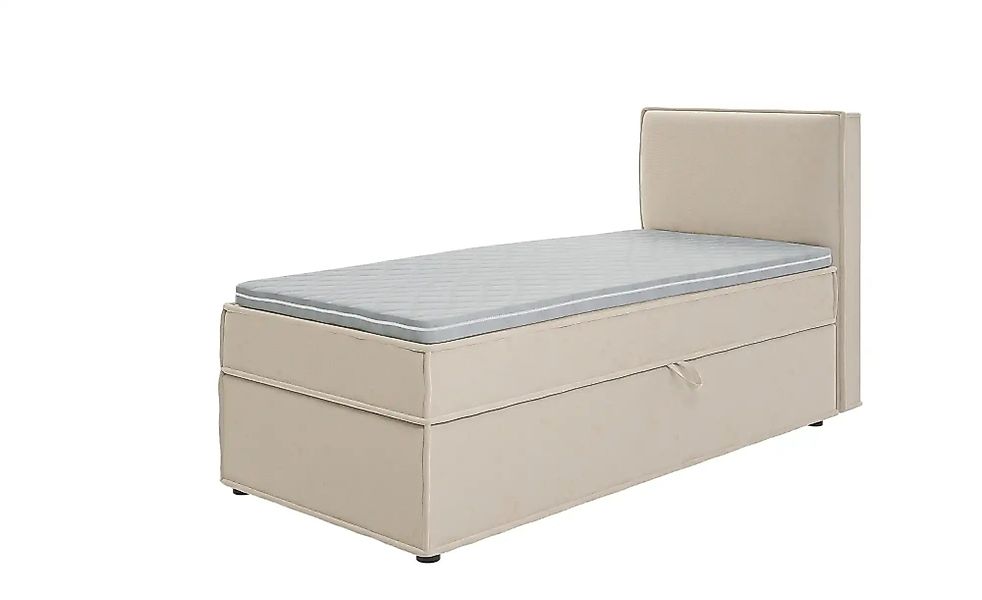 S-STYLE Boxbett mit Stauraum und Topper  H3 Uma ¦ beige ¦ Maße (cm): B: 90 günstig online kaufen