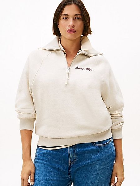 Tommy Hilfiger Curve Sweatshirt CRV CLASSIC SCRIPT FLEECE 1/2ZIP in großen günstig online kaufen