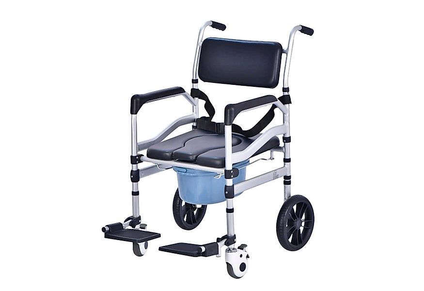TWSOUL Toiletten-Rollstuhl Höhenverstellbar mit Feststellbaren Rädern Hochk günstig online kaufen