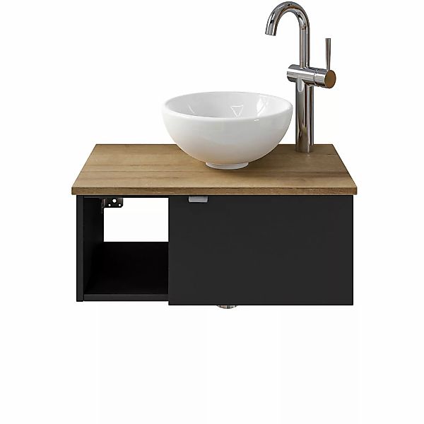 Pelipal Einzelwaschtisch Serie 6915 61 cm Schwarz mit Softclose günstig online kaufen