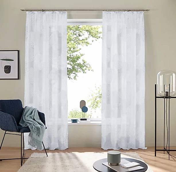 my home Gardine »Belem«, (2 St.), 1 bzw. 2 Schals, Vorhang, Fertiggardine, günstig online kaufen