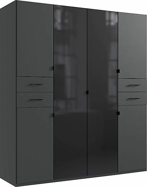 Wimex Drehtürenschrank "Danzig", mit Schubladen auf bequemer Höhe, mit Glas günstig online kaufen