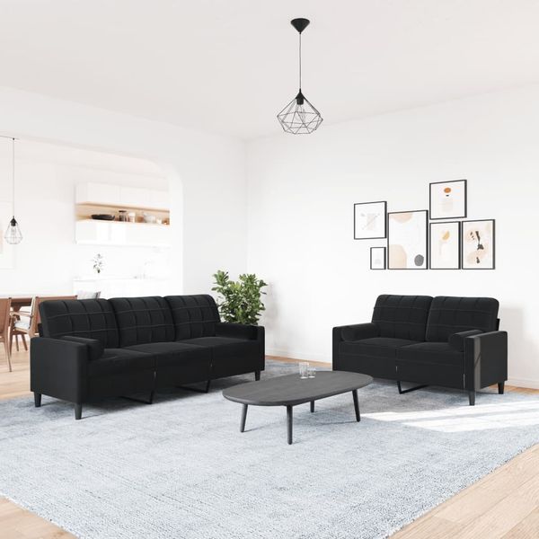 vidaXL Sofa 2-tlg. Sofagarnitur mit Kissen günstig online kaufen