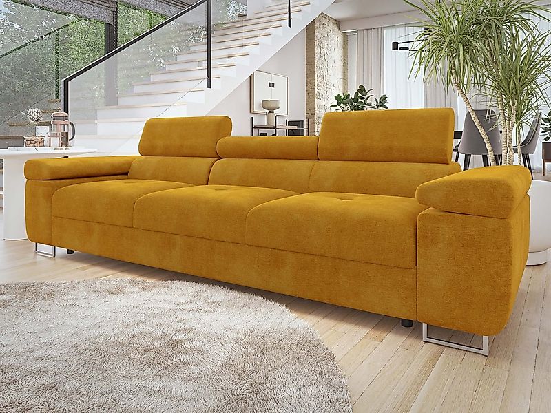 MIRJAN24 Sofa Torezio 3, Einstellbare Kopfstützen, 263x102x70-90 cm günstig online kaufen