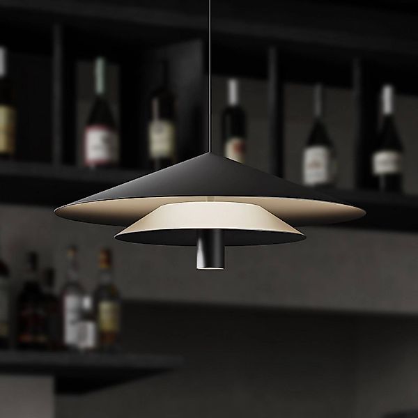 Karman LED-Hängeleuchte ASSO, schwarz, Metall, Ø 42 cm günstig online kaufen