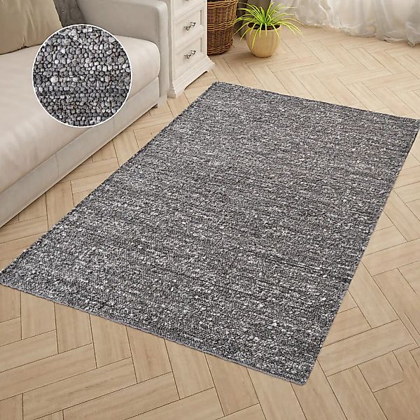my home Teppich Landhaus, handgewebt, Wollteppich, günstig online kaufen