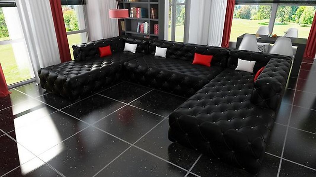 JVmoebel Ecksofa Chesterfield Wohnlandschaft Sofa Couch Polster Ecksofa, Ma günstig online kaufen