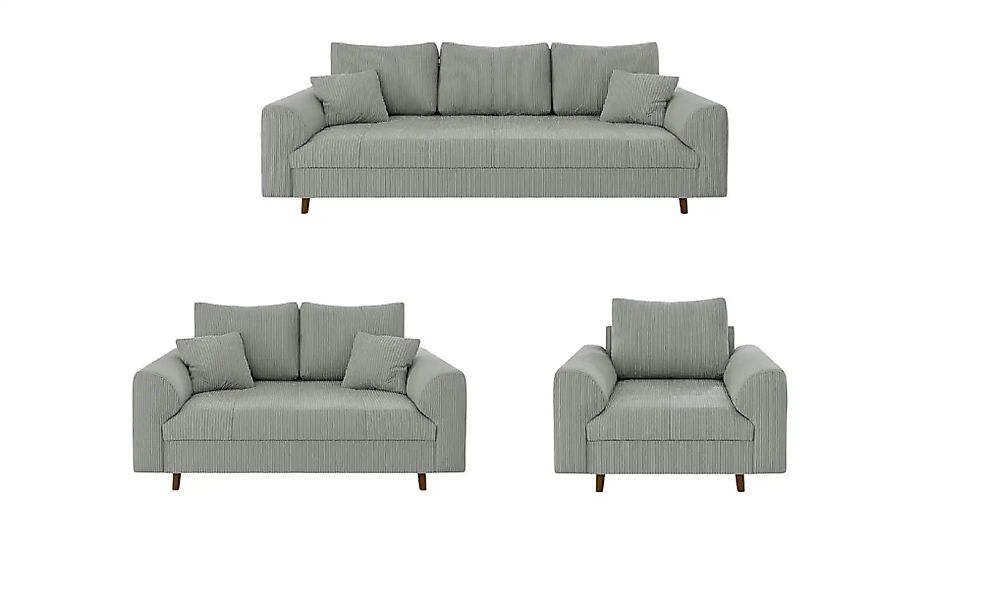 S-STYLE Polstergarnitur 3+2+1  Maya ¦ grau ¦ Maße (cm): B: 210 H: 81 Polste günstig online kaufen