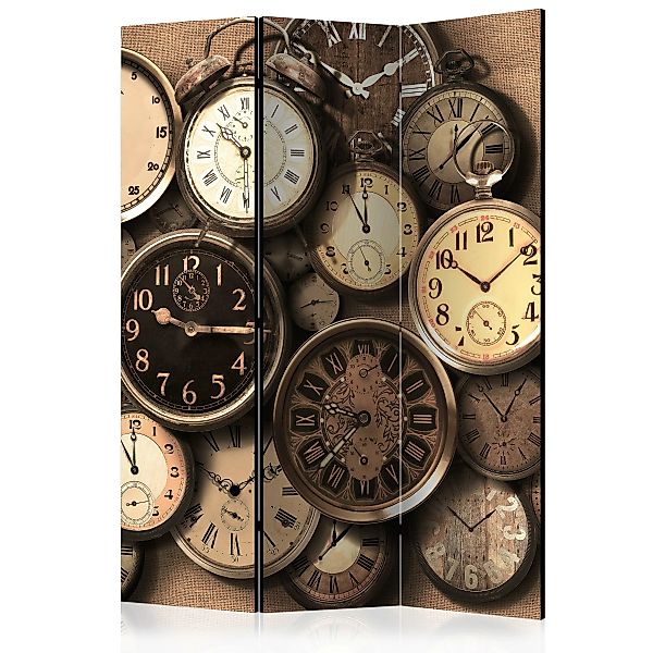 3-teiliges Paravent - Old Clocks [room Dividers] günstig online kaufen