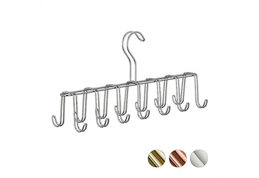 relaxdays Gürtelhalter Metall, silber günstig online kaufen