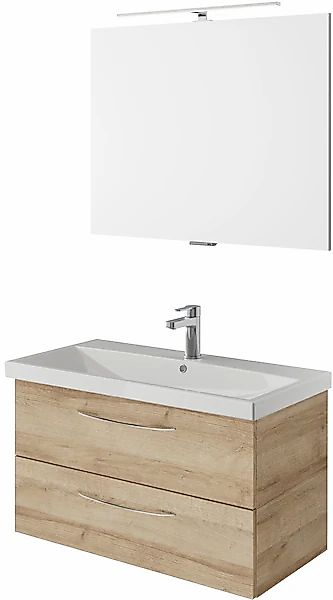 Saphir Badmöbel-Set »Serie 4035 2-teilig, Keramikwaschtisch mit LED-Spiegel günstig online kaufen