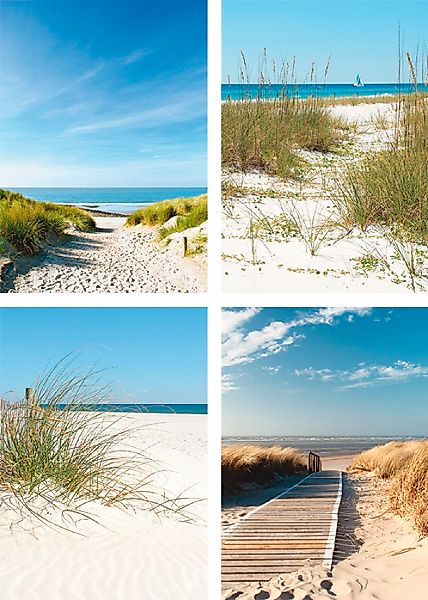 Artland Poster "Strand und Sanddünen", Strand, (4 St.), Poster, Wandbild, B günstig online kaufen