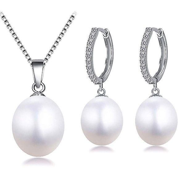 Kim Johanson Schmuckset aus 925 Silber mit Süßwasserzuchtperlen - Halskette günstig online kaufen