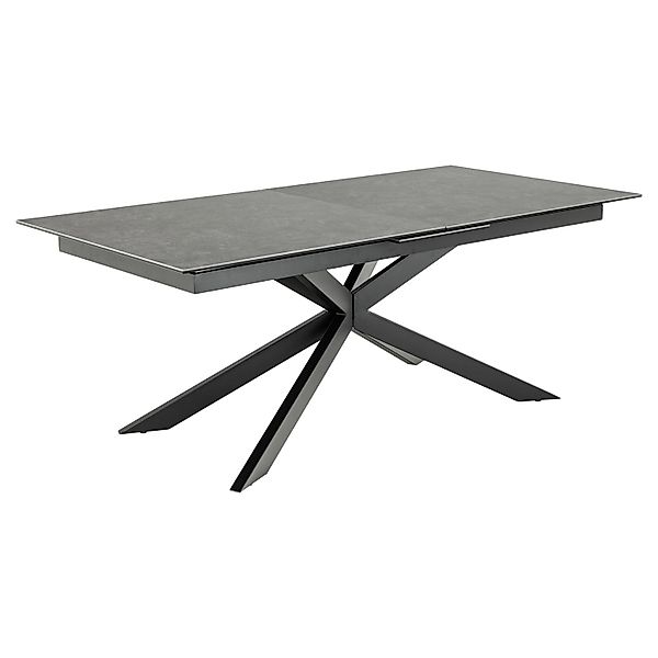 ebuy24 Irwine Esstisch 100x200/240cm mit Auszug Schwarz günstig online kaufen