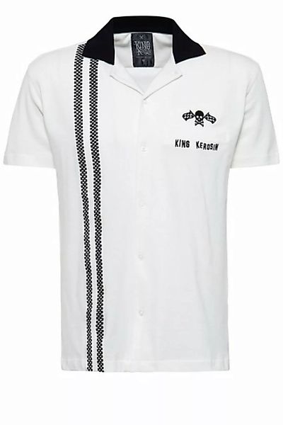 KingKerosin Kurzarmhemd im Bowling Style mit Kontrastkragen günstig online kaufen