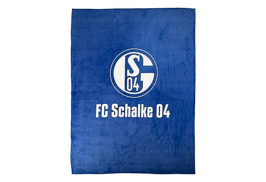 Wohndecke Flanell Königsblau 150 x 200 cm 100% Polyester, FC Schalke 04 günstig online kaufen