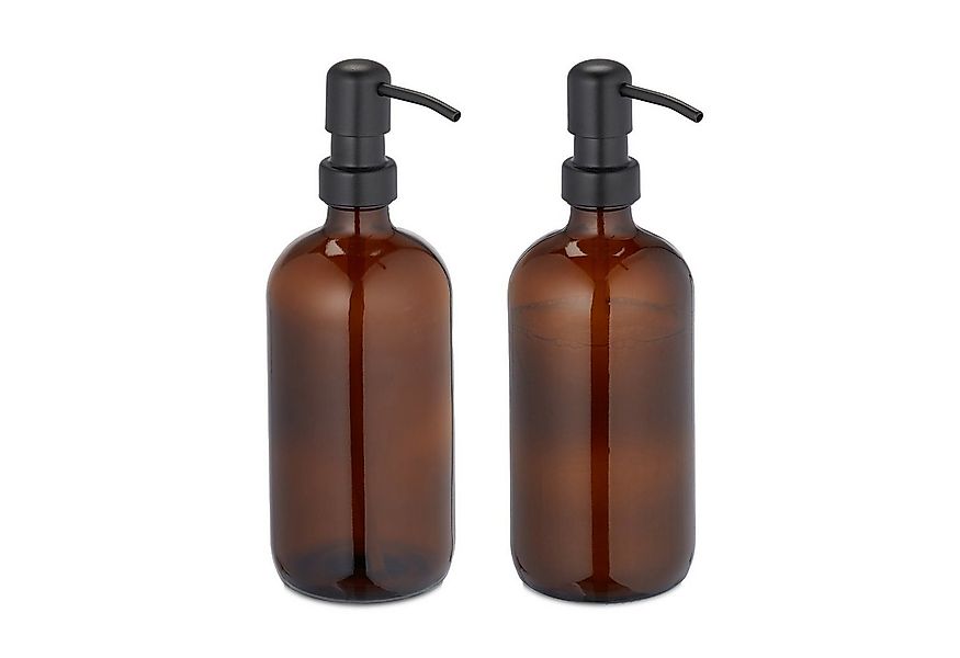 relaxdays Seifenspender Glas Seifenspender 2er Set günstig online kaufen
