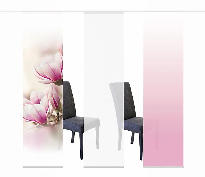 HOME WOHNIDEEN Schiebegardine "MAGNONE" Klettband 3 Stk. tlg. HxB: 245x60, günstig online kaufen