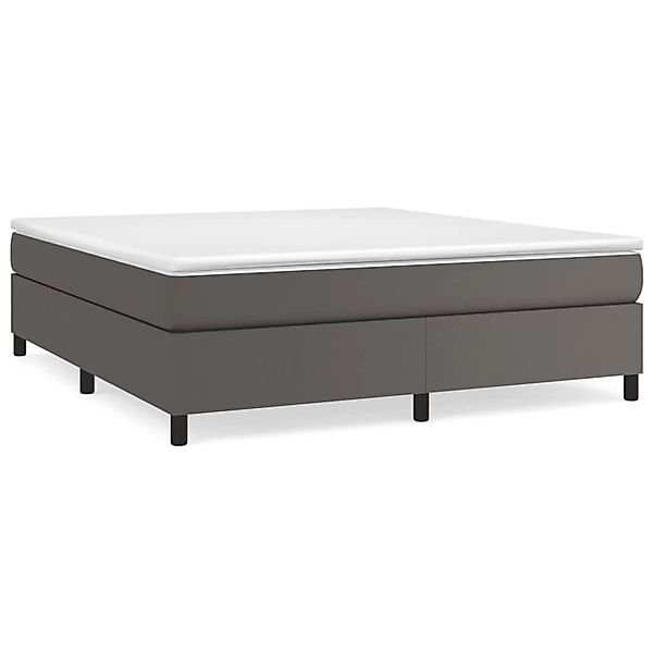 vidaXL Boxspringbett Grau 160x200 cm Kunstleder1465989 günstig online kaufen